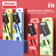 สายชาร์จไอโฟน สายชาร์จ แอนดรอย YOODEX S19 Fast Charge ยาว1.2 ม USB Type C Lightning Micro สายข้อมูล สาย iPhone Type-c Android