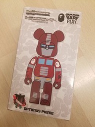 200% Medicom Bape Play x Transformers Optimus Prime Bearbrick (Red) 變型金剛柯柏文