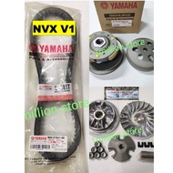 PULLEY FRONT DEPAN BELAKANG COMPLETE SET CVT PULLEY AUTO CLUTCH BELTING ORIGINAL NVX  V1 ( V1 ) NVX1