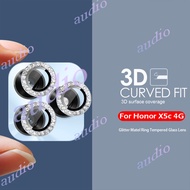 HONOR X5c Plus 4G Glitter Diamond Metal Glass Camera Lens Protector For Honor X5c Plus X5cPlus Honor