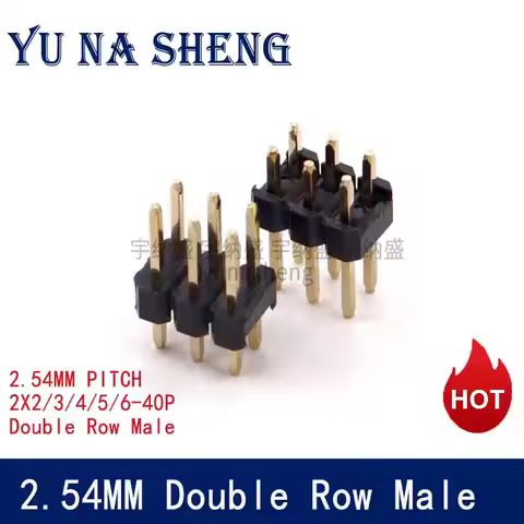 2.54 mm Pitch 2x40 Dowble Row Male 2.54 Breakable Pin Header 40 Pin Connector Strip for Arduino Blac