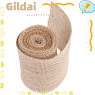 GILDAI Jute Roll, Wired Edge Yellow Burlap Roll, Webbing 3Meter Hessian Fabric Craft Projects