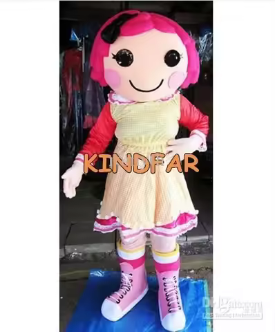 New Adult Hot Sale Cartoon Lalaloopsy Girl Mascot Costume Christmas Fancy Dress Halloween Mascot Cos