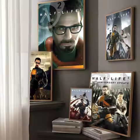 Half Life 2 Vintage Posters Sticky Whitepaper Prints Posters Artwork Posters Wall Stickers