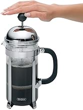 BonJour Coffee Stainless Steel French Press with Glass Carafe, 33.8-Ounce, Monet, Black Handle