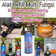 Isi ulang refil gas portable kaleng adapter korek api dari kaleng Gas Portabel Refill tabung LPG 3 k