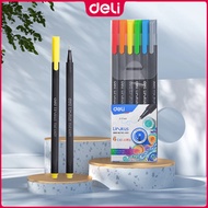 Deli 6 Colors Fine Liner Paint Marker Pen Drawing Pen EQ900-06