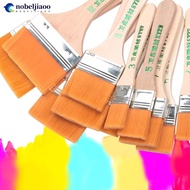 NOBELJIAOO Nylon Paint Brush Different Size Wooden Handle Watercolor Brushes For Acrylic Oil Paintin