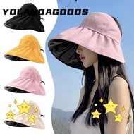 YOLA Bucket Hat Empty Top Summer Panama Hat UV Protection Foldable Sunshade Hat