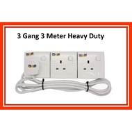 Heavy Duty 3 Gang 3 Meter Power Socket 2500 Watt