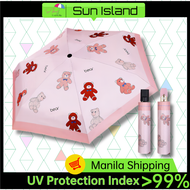 YUOYU Bear Automatic （Manual ）fibrella original mini uv protection  small pocket size Payong matibay makapal waterfront umbrella japan