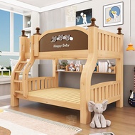 Double Decker Bed Frame Double Bed Loft Bed High Low Solid Wood Bunk Bed Bunk Bed Two-Layer Bed Lower Bunk Bunk Bed Height-Adjustable Bed Children's Bed Combined Bed