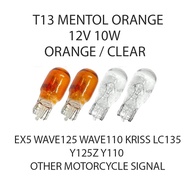 SIGNAL BULB T13 12V10W SIGNAL BULB OREN CLEAR MENTOL BULB SIGNAL 12V10 ORANGE TRANSPARENT SIGNAL MEN