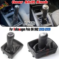 5 Speed Gear Shift Knob For Volkswagen VW Polo 9N 9N2 (2002-2009) Car Styling Manual Lever Gaiter Le