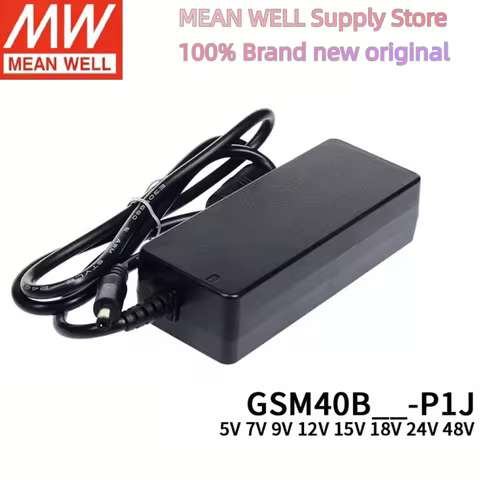 GSM40B 40W MEAN WELL AC-DCReliable Green MedicalAdaptor 5V 7V 9V 12V 15V 18V 24V 48V