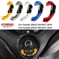 Electric Door Lock Cover For Yamaha XMAX300 XMAX250 2017-2019 Motorcycle Accessories Aluminum Alloy  Decorative With Logo