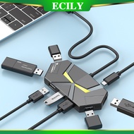 ECILY 7 Potrs USB 2.0 HUB 5Gbps Dock Station 7 Port USB A HUB Splittter Multi Port Socket USB HUB
