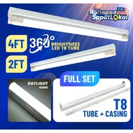 SIRIM[FULL SET] 2FT 4FT T8 Led Tube Light Lampu Kalimantang LED Set Lampu Panjang LED Ceiling Light Led Tube With Casing