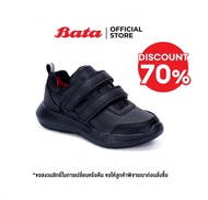 Bata บาจา รองเท้าผ้าใบพละนักเรียน สายแปะกาว 2 สาย วัยประถมศึกษา สวมใส่ง่าย น้ำหนักเบา รองรับน้ำหนักเท้าได้ดี รุ่น 3D Energy สีดำ 3416919