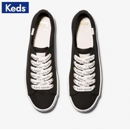 Keds Katespade Joint Series English Letter logo Canvas Shoes Small Black Shoes Love Color Matching Casual Shoes well