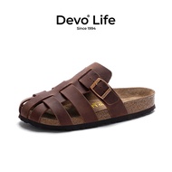 Devo Life | รองเท้าแตะส้นเปิดสำหรับผู้หญิงทำจากคอร์ก
