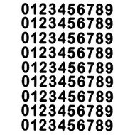 STICKER NUMBER 1-9 SIZE A4