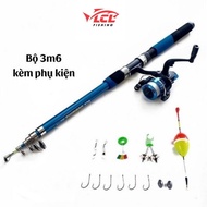 Shimano Machine Fishing Rod Set [With Fishing Line, Hook And Accessories As Shown]