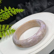 紫黃雙色 珊瑚玉手鐲 56+MM 高瓷玉化檸檬片鳳尾紋 平和活力護佑