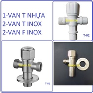 Toilet water dividing T valve, stainless steel T valve