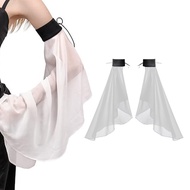 Pinfine Women Bishop Sleeve Detachable Sheer Sleeve Cuffs for Wedding Gown Dress