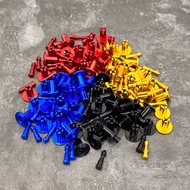 Colourful Body Rivet Body Cover Clip Yamaha Y15zr Y15 v1 v2  Nvx v1 v2 Lcv8 Honda RS150 Rsx ( 20pcs ) In Set Ready Stock