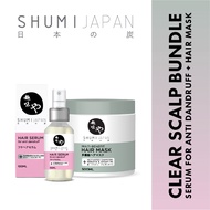 [BPOM] PAKET CLEAR SCALP! SHUMI Japan Hair Serum Anti Dandruff 100ml  + Hair Mask 500ml / Treatment 