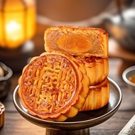 Egg Yolk Mooncake Bean Paste Cantonese Lotus Seed Five Kernels Mid-Autumn Mooncake Flavor Pastry Sna