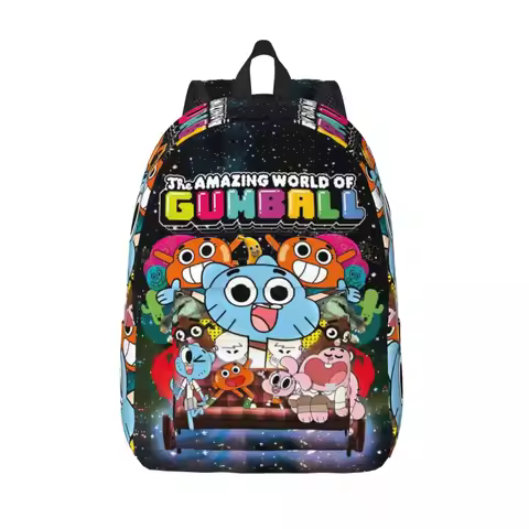 Gumballs Amazing World Backpack for Men Women Teenage Student Work Daypack Comedy Funny TV Shows Lap