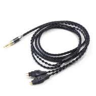 Black High Quality 8 Core Balanced Silver Plated Earphone Cable For Sennheiser HD580 HD600 HD650 HDx