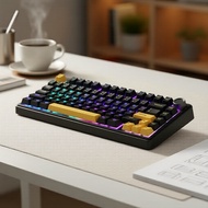 AULA F75 Wireless RGB 75% 80-Key Gaming Keyboard, Gasket, Tri-Mode with Full-Key Hot-Swap
