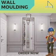 Wall Moulding Kayu Mahoni Finishing Cat Duco Hiasan Dinding Wall Frame