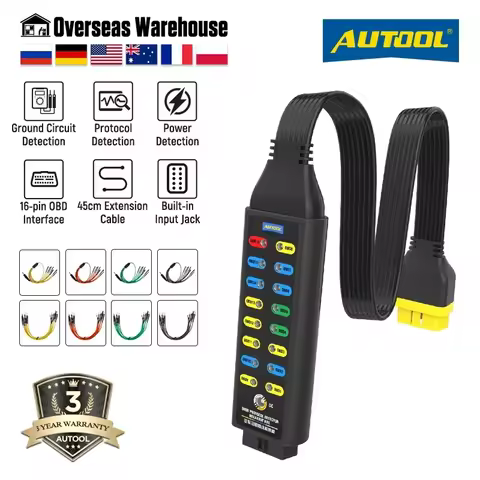 AUTOOL OBD2 Automotive Diagnostic Protocol Detector BreakOut Box Tester OBDII Diagnostic Scan Tool A