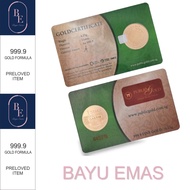 Bayu emas 1 Dinar 999.9 Gold bar - PUBLIC GOLD DINAR COLLECTION ( Preloved )