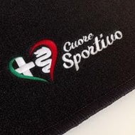 Autoteppich Stylers CUORE000048 Tailor-Made Floor Mats with Cuore Sportivo Italia Stick and Black Edge