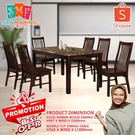 CT102NL6035 CC777W 1+6 Seater Imported Romania Marble Dining Set Kayu With High Quality Turkey Fabri