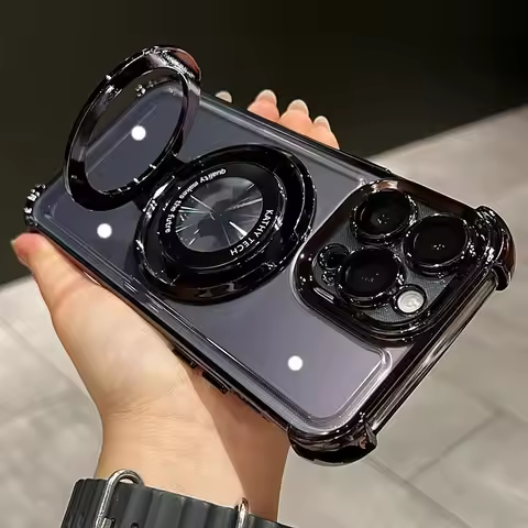 Luxury Plating Phone Case For OPPO Find X3 Lite X5 X6 Pro X7 X8 X7U X8S X8U Magnetic Magsafe Holder 