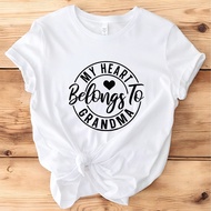 My Heart Belongs To Grandma Shirt, Mother's Day T-Shirt, Appreciation Tee, Grandma Birthday Shirts, 