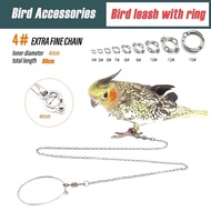 Bird Training leash set 31.5inch Bird leash with ring Metal Bird chain for Lovebirds Parakeet
