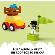 LEGO DUPLO Classic Cars and Trucks Brick Box Playset, Educational STEM Toy, Preschool Building Set f