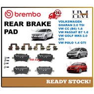 100% BREMBO NAO Front Brake Pad VW Golf MK6 GTi VW CC B6 1.8 PASSAT B7 1.8 AUDI Q3 1.4 2.0 P85073N