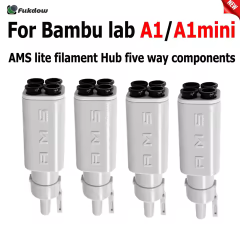 Bamboo Lab AMS Lite Filament Hub for A1,A1 Mini 3D Printer,5-Way PTFE Tube Adapter,4-in-1 Filament S