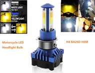 H4 F Ba20d H6m Headlight Bulb,40W 4400Lm Super Bright H6 High Low Beam LED Bulb For Motorcycle Ca