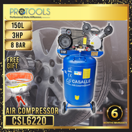 Eurox EAW-6220 / CASALLE CSL6220 Air Compressor 3hp 150litre 8bar 240v FOC 3 THING ! | EAW6220G