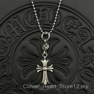 Chrome Hearts European American Retro Crow Heart Necklace Men Women Couples Cross Pendants All-Match